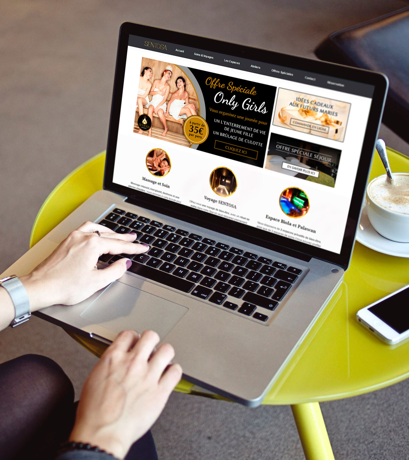 Site internet Spa SENTOSA│M-Graphic